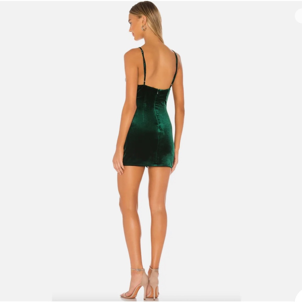 Lovers + Friends Green Velvet Mini Dress - Picture 4 of 10